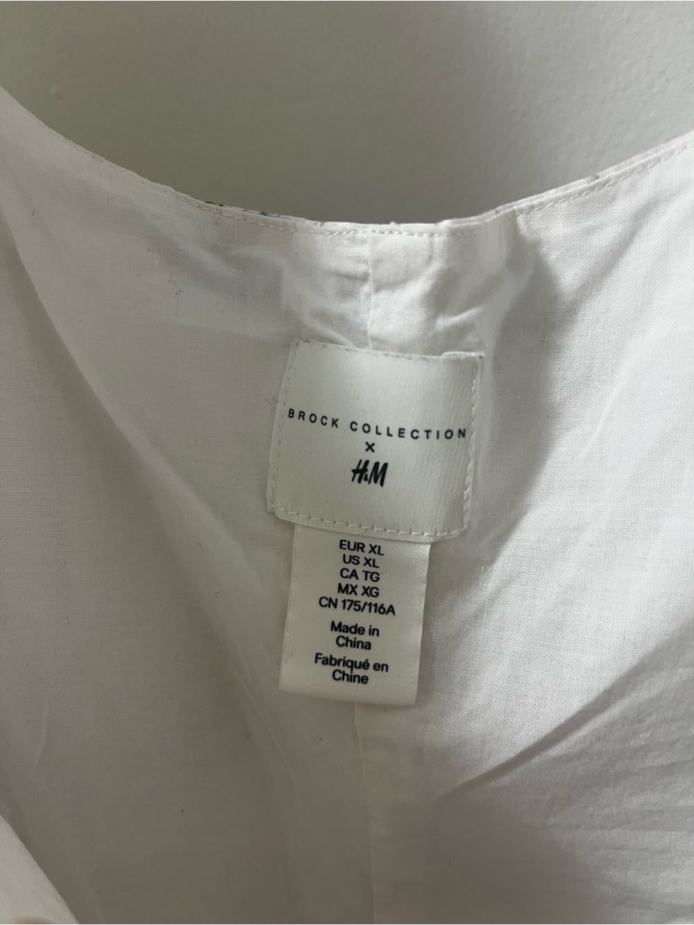 Brock Collection x H&M White Floral Square-Neck Babydoll Mini Dress - Picture 4 of 6